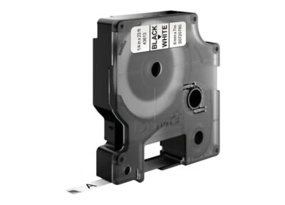 Paquete de 5 cartuchos de cinta adhesiva GENUINOS Dymo 43613 1/4" X 23' negro blanco Foto 1 de 4