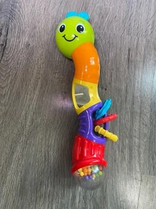 Bright Starts Caterpillar Baby Rattle and Teether Toy 10.5" - Picture 1 of 3