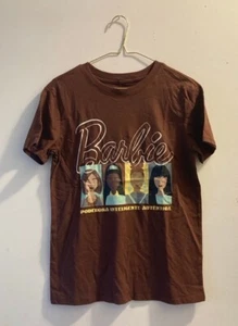 Barbie T-Shirt Damen X- Small braun Grafik T-Shirt Rundhalsausschnitt Baumwollmischung - Bild 1 von 4