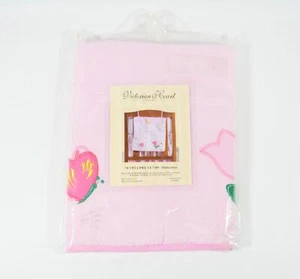 Victorian Heart Company Inc Pink Flutterbies Flower Baby Crib Organizer 19"x20" - Picture 1 of 2