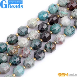 Cuentas facetadas bicónicas a mano varios materiales piedras preciosas naturales envío gratuito 15" - Imagen 1 de 79