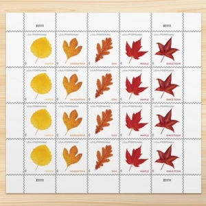 USA 2025 SC#5966-5970 - Vibrant Leaves Postcard Stamps - Sheet of 20 - MNH - Bild 1 von 1