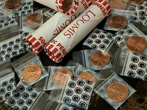 (1x) 2020 p 1c 💥 ONE CENt LiNCOLN ShieLd BU UNCiRCuLAted fROM LOomis bANk ROLL! - Bild 1 von 6