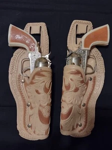 Gabriel Gun Lone Ranger Holster Set Lot 2 Guns And Holster Both Work 1976 - Picture 1 of 5