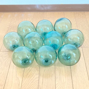 Vintage japanische Glas Angeln Schwimmer 3,4-3,9" Lot-10 runde Boje Kugeln authentisch - Bild 1 von 15