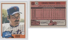 1981 O-Pee-Chee Gray Back Craig Swan #189