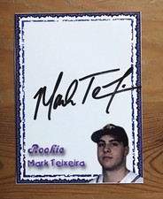 Autographed- Mark Teixeira - Homemade Card - Rookie Unique