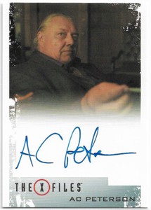 The X-Files Seasons 10 & 11 ~ AC PETERSON Auto/Autograph Card Mr. Y