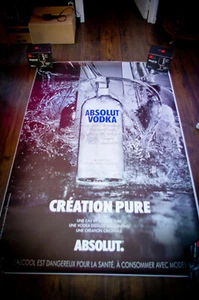 ABSOLUT VODKA French Bus Shelter Vintage Advertising Poster Original 2010s - Picture 1 of 7