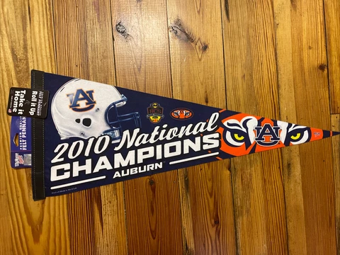 2010 Auburn University Tigers Football National Champions 12"x30" Pennant Cover