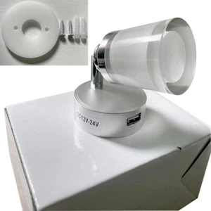 12/24V LED Swivel Sofa Bedside Reading Light RV Camper Wall Desk Book Lamp Warm - Zdjęcie 1 z 7