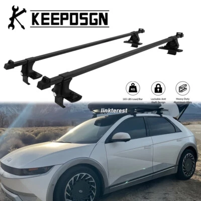 Barras transversales para portaequipajes portaequipajes portaequipajes negro para Hyundai Ioniq Foto 1 de 4