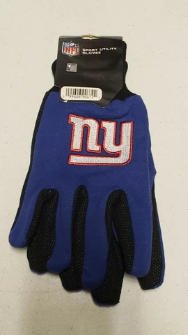 New York Giants Gloves Sports Logo Utility Work Gloves NEW Colored Palm Cover