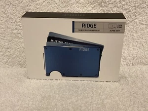 The Ridge RFID Blocking Wallet with Cash Strap - Alpine Navy - Picture 1 of 7
