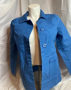 Pre Own Old Navy Blue Trench Coat - Picture 1 of 4