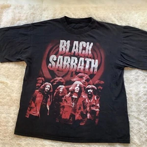 Camiseta Black Sabbath Negro Descolorido Desvanecido Pistola BB Agujeros Estilo L? streetwear - Imagen 1 de 9
