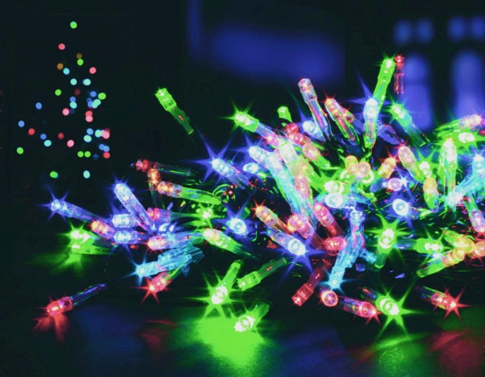 Premier 200 Multi Action Supabright LED Christmas Lights in Multi-coloured 20m