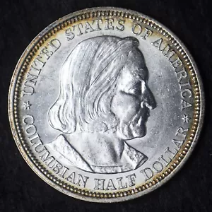 1892 "HIGH GRADE" Colombian Exposition Silver Half Dollar .50C - COINGIANTS - - Picture 1 of 2