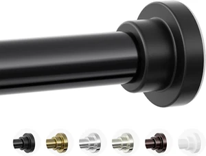 Shower Curtain Rod, 1" Diameter Heavy Duty Tension Shower Rod, Non Slip Adjustab - Picture 1 of 7