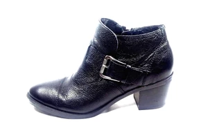 NATURALIZER Talla 7 AMPLIO Mujer Botín Cuero Negro Motociclista Western N5 Comodidad - Imagen 1 de 14