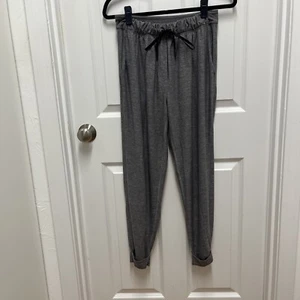 Lululemon Women High Rise Pants Gray Pockets Drawstring Elastic Waist - Picture 1 of 8