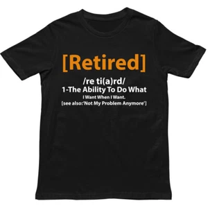 T-shirt definizione pensionato, divertente regalo pensione maglietta unisex, dizionario umoristico - Foto 1 di 10