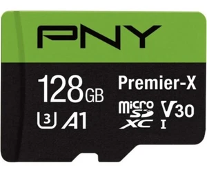 PNY Premier 128GB microSDXC Flash Card NEW SEALED - Picture 1 of 3