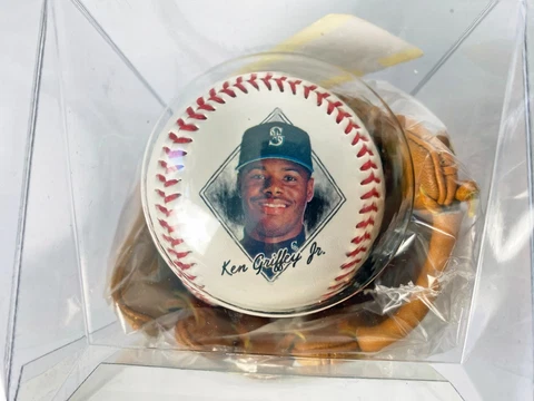 🔥 Ken Griffey Jr. FOTOBALL and Mini Glove  Photoball Cover