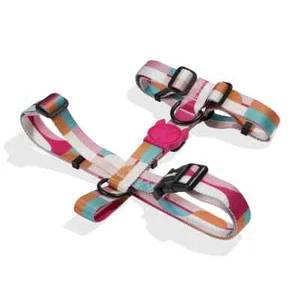 ZEE.DOG | Rosa verstellbares Hundehalfter H-Geschirr | 4-Punkt Verschlussschnalle | Bloom - Bild 1 von 2