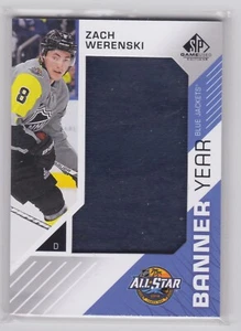 18/19 SP GAME USED..ZACH WERENSKI..BANNER YEAR..ALL-STAR..# BAS-ZW..BLUE JACKETS - Picture 1 of 1