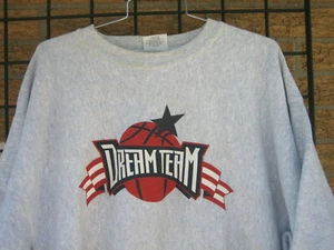 (XL) SANTEE Sweatshirt USA Basketball DREAMTEAM HeavyWeight OLYMPIC new Gray - Picture 1 of 10