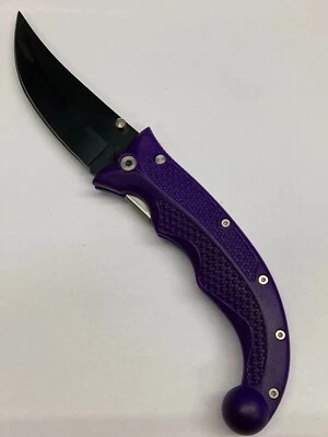 Cuchillo Plegable Grande Púrpura con Hoja Lisa, Interruptor de Pulgar, Clip C-227P - SIN CAJA Foto 1 de 4