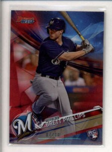 BRETT PHILLIPS 2017 BOWMAN'S BEST #22 RED ROOKIE REFRACTOR #07/10 AK4707
