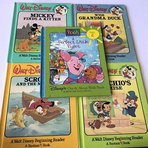 Vintage Walt Disney Fun-To-Read Library Fun To Learn 1986 Lot Of 4 Books + Pooh - Picture 1 of 13