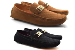 NEW MENS SLIP ON LOAFER DESIGNER BUCKLE DRIVING CASUAL DRESS SHOES UK SIZE 6-12 - Picture 1 of 17