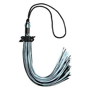 Endea Graduation Black/Light Blue Mixed Color Tassel with Black Date Drop - Picture 1 of 17