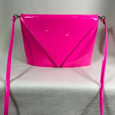 Jacob by Marc Jacob Patent Bright Pink Summer Love Leather Shoulder Cross B Bag - Image 1 of 4