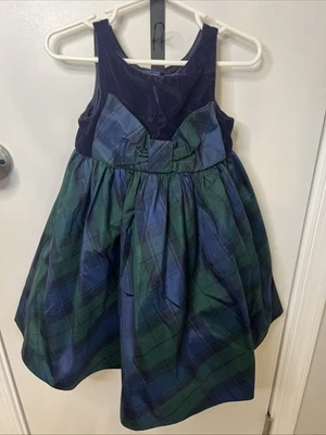 Janie and Jack Vestido de Vacaciones Negro Reloj Cuadros Navidad Vacaciones 2T Foto 1 de 4