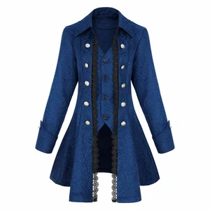 Cappotto donna taglia L rinascimentale gotico medievale pirata steampunk gilet giacca - Foto 1 di 7