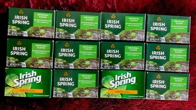 Irish Spring Men Bar Soap Original Clean Bar Soap 12x 4.5oz + 3.7oz - Image 1 of 3