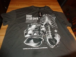CAMICIA SHEIN X MIND YOUR OWN BUSINESS TAGLIA 2XL NUOVA CON ETICHETTE - Foto 1 di 5