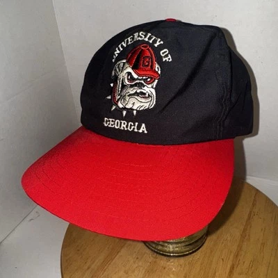 Vintage University of Georgia Snapback Hat Bulldog Logo Sportcap Taiwan R.O.C. - Image 1 of 4