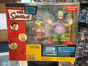 Krustylu Studios Diorama Krusty & Milhouse (Vintage Simpsons, Playmates) SEALED - Picture 1 of 4