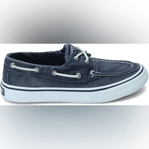 Sperry Halyard Blue and White Boat Shoes with Moccasin Stitching 7.5 - Picture 1 of 8