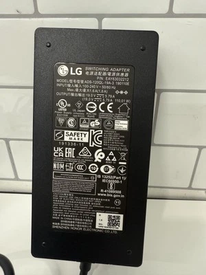 LG IPS LED Monitor AC Adapter Power Supply 19V 5.79A ADS-120QL-19A-3 - Image 1 of 4
