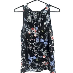 Ava Christine Tanktop schwarz Blumenmuster ärmellos V-Ausschnitt Damen Größe S - Bild 1 von 2