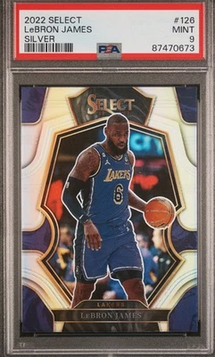 2022 PANINI SELECT #126 LEBRON JAMES SILVER - PSA 9 - Image 1 of 2
