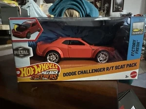 Hotwheels Pull Back Speeders: Dodge Challenger R/T Scat Pack Neu  - Bild 1 von 6