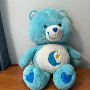 Care Bears Gute-Nacht-Bär Mond Stern großes Stofftier Stofftier blau 22 Zoll Y2k 2003 - Bild 1 von 7
