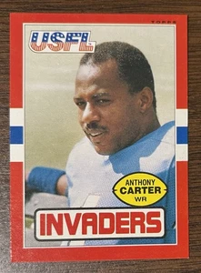 Anthony Carter 1985 Topps USFL Football Karte NM # 92 Oakland Invaders - Bild 1 von 4